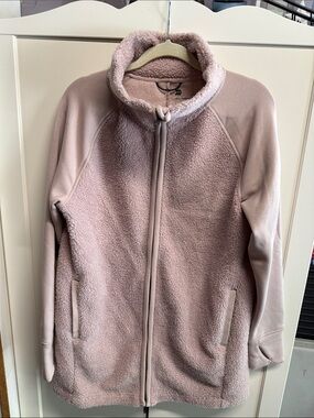 all in motion Dusty Pink Sherpa Full-Zip Jacket